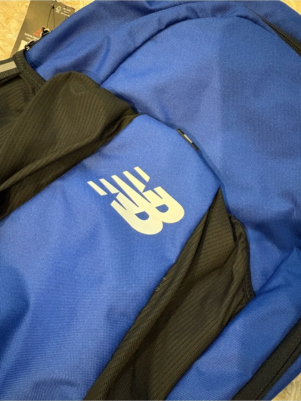 New Balance Royal Blue Black Team Ball Backpack, Shoe Pocket Ventilation Sturdy